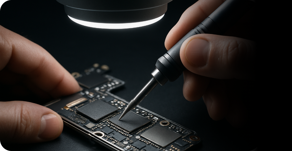 Servicio de microsoldadura reparación placa iPhone iPad MacBook Bahía Blanca